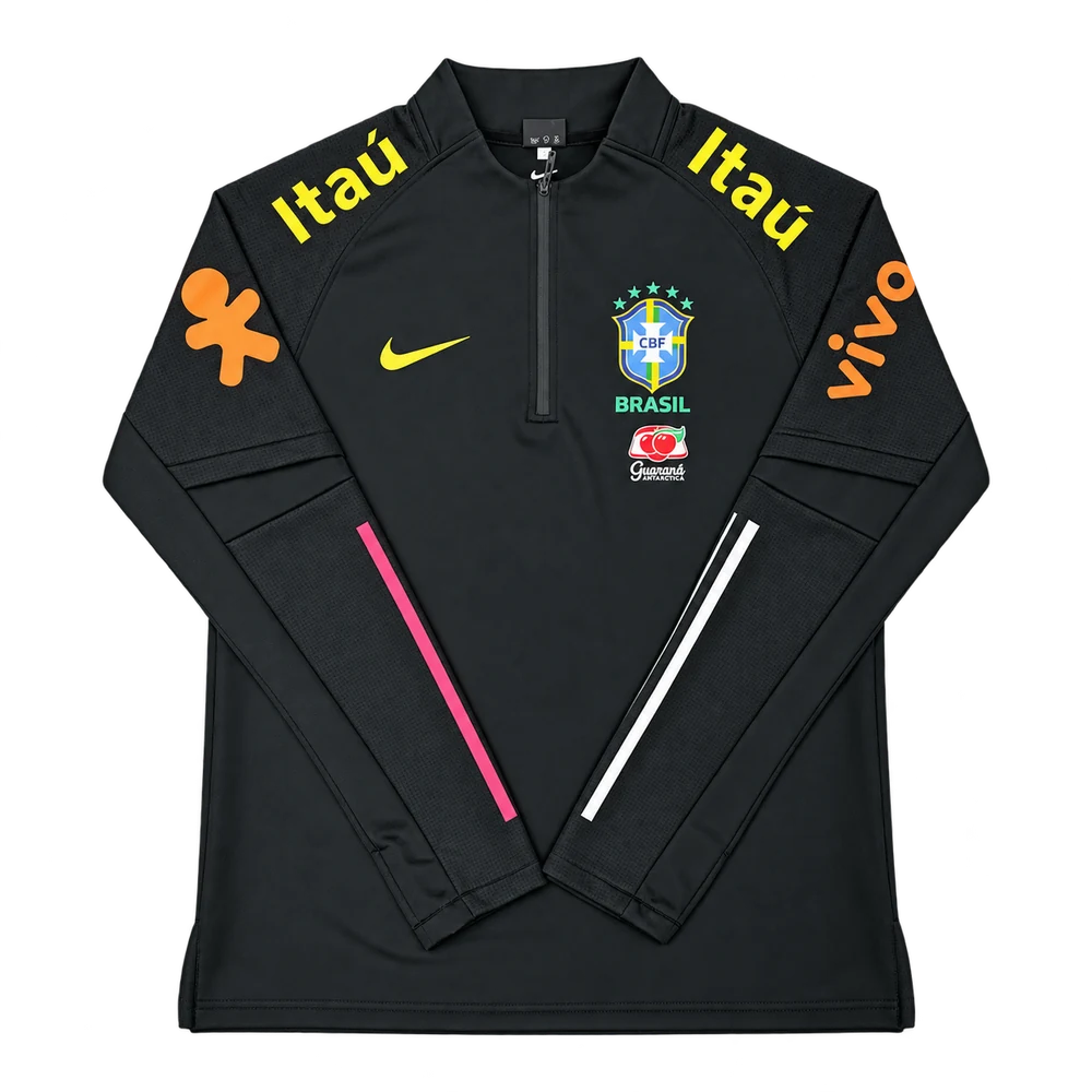 Pull zippé Brésil noir